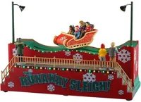 Lemax the runaway sleigh bewegend kerstdorp tafereel Carnival 2025