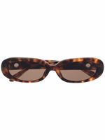 Linda Farrow lunettes de soleil à monture effet écaille de tortue - Marron - thumbnail