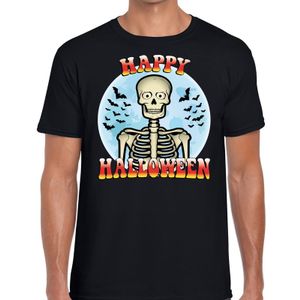 Happy Halloween horror shirt zwart voor heren 2XL  -