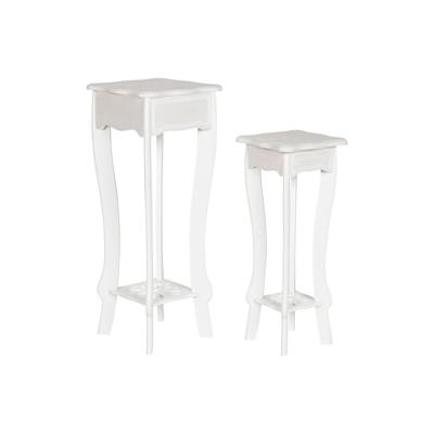 Set van 2 tafels Home ESPRIT Wit 30 x 30 x 76,5 cm