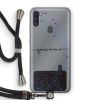 Sterren: Samsung Galaxy A11 Transparant Hoesje met koord