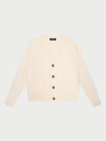 Wijd cashmere vest met V-hals en zakken Wijd cashmere vest met V-hals en zakken