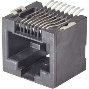 FCI Modular jacks RJ10-inbouwbus 87180-044LF Bus, inbouw horizontaal Aantal polen: 4P4C Zwart 1 stuk(s)