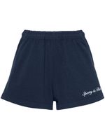 Sporty & Rich short de sport à logo brodé - Bleu