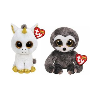 Ty - Knuffel - Beanie Boo's - Pegasus Unicorn & Dangler Sloth