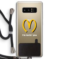 I'm lovin' you: Samsung Galaxy Note 8 Transparant Hoesje met koord
