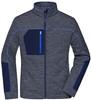 James & Nicholson JN1817 Ladies´ Structure Fleece Jacket - /Navy-Melange/Navy/Royal - S