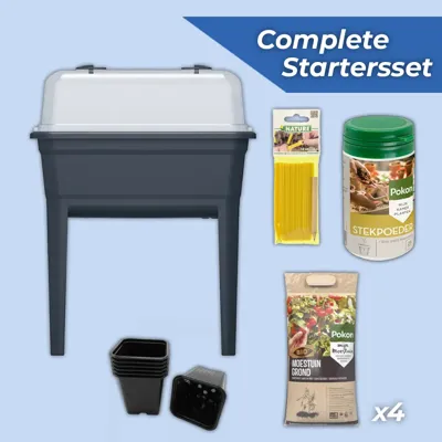 Startersset kweken Kweekbak op poten 60 x 75 cm antraciet