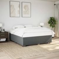 Bedframe zonder matras stof donkergrijs 200x200 cm