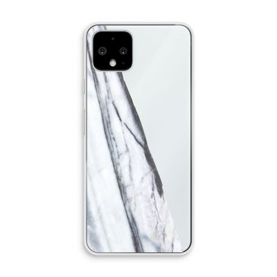 Gestreepte marmer: Pixel 4 Transparant Hoesje