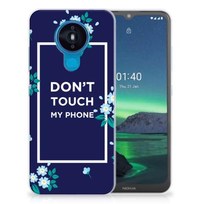 Nokia 1.4 Silicone-hoesje Flowers Blue DTMP Nokia 1.4 Silicone-hoesje Flowers Blue DTMP