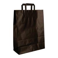 Papieren draagtassen zwart 320 x 140 x 420 mm 80 gram/m2