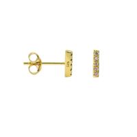 Karma Oorbellen Zirconia Tube Goud
