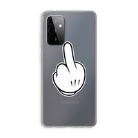 Middle finger black: Samsung Galaxy A72 Transparant Hoesje Middle finger black: Samsung Galaxy A72 Transparant Hoesje