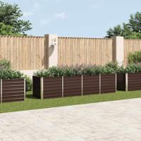 Plantenbak verhoogd 320x80x77 cm gegalvaniseerd staal bruin