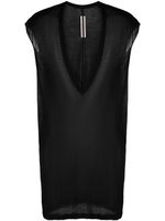 Rick Owens haut sans manches à col v - Noir