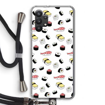 Sushi time: Samsung Galaxy A32 5G Transparant Hoesje met koord