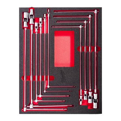 Milwaukee TOOLGUARD™ Foam inlay T-dopsleutelset met cardangewricht 10-delig - 4932499295