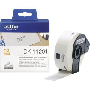 Brother DK-11201 Rol met etiketten 29 x 90 mm Papier Wit 400 stuk(s) Permanent hechtend DK11201 Adresetiketten