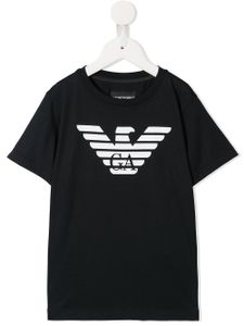 Emporio Armani Kids t-shirt à logo imprimé - Bleu