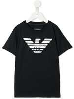 Emporio Armani Kids t-shirt à logo imprimé - Bleu - thumbnail