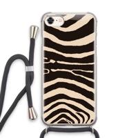 Arizona Zebra: iPhone 8 Transparant Hoesje met koord