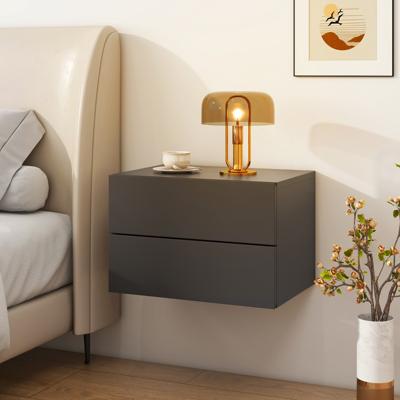 Zwevend Nachtkastje met Lades Aan de Muur Gemonteerd Nachtkastje Moderne Zwevende Slaapkamerplank Kleine Hangende Bijzettafel