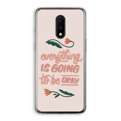 Optimistic flower girl: OnePlus 7 Transparant Hoesje