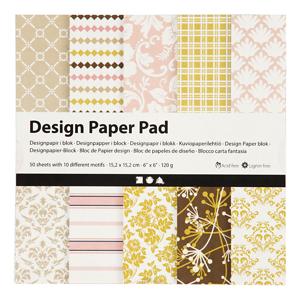Creativ Company Design papierblok groen/roze, 50 vellen