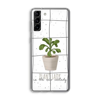 Kamerplant op vensterruit: Samsung Galaxy S21 Plus Transparant Hoesje