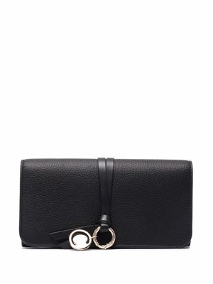 Chloé portefeuille continental à logo - Noir