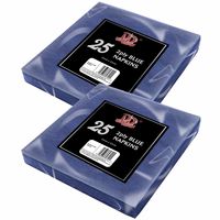 50x Blauwe servetten 2-laags van papier 33 x 33 cm