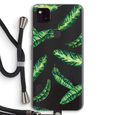 Lange bladeren: Pixel 4a 5G Transparant Hoesje met koord