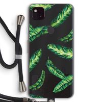 Lange bladeren: Pixel 4a 5G Transparant Hoesje met koord