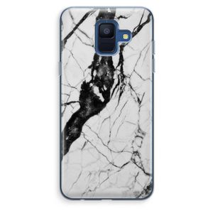 Witte marmer 2: Samsung Galaxy A6 (2018) Transparant Hoesje