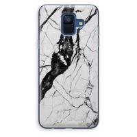 Witte marmer 2: Samsung Galaxy A6 (2018) Transparant Hoesje