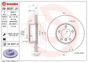 Remmenset, remschijf BREMBO, Remschijftype: Binnen geventileerd, Inbouwplaats: Achteras: , u.a. für BMW