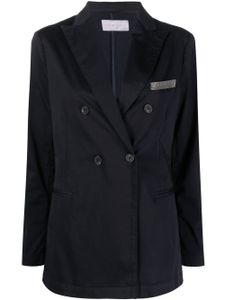 Fabiana Filippi blazer croisé à ornements métalliques - Bleu