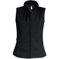 Softshell bodywarmer voor dames - Zwart - Waterproof - sportief vest - ritssluitingen