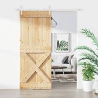 Schuifdeur met beslag 85x210 cm massief grenenhout