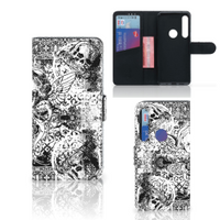 Telefoonhoesje met Naam Motorola One Action Skulls Angel