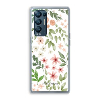 Botanical sweet flower heaven: Oppo Find X3 Neo Transparant Hoesje