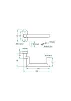 Gatdeel TESSA DETOUR rvs mat 9mm geveerd ovaal rozet