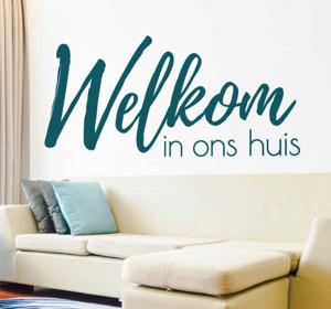 Muursticker welkom in ons huis