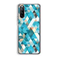 Gekleurde driehoekjes blauw: Sony Xperia 10 III Transparant Hoesje