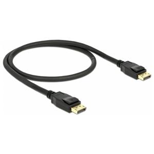 Delock 85506 DisplayPort-kabel DisplayPort Aansluitkabel DisplayPort-stekker 50 cm Zwart Vergulde steekcontacten, Verdraaid, Afgeschermd (drievoudig), 4K UHD