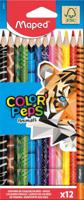 Kleurpotlood maped colorpeps animals 12 kleuren