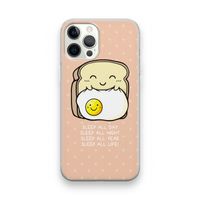 Sleep All Day: iPhone 12 Pro Transparant Hoesje