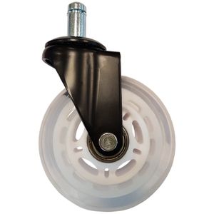 LC-Power LC-CASTERS-7BW-SPEED bureaustoelonderdeel Wit Kunststof, Rubber Zwenkwielen