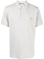 Moschino polo à détail brodé - Gris